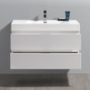 Fresca Valencia 40" Glossy White Wall Hung Modern Bathroom Vanity - FCB8342WH-I