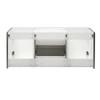 Fresca Valencia 48" Dark Slate Gray Wall Hung Double Sink Modern Bathroom Cabinet - FCB8348GG-D