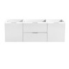 Fresca Valencia 48" Glossy White Wall Hung Single Sink Modern Bathroom Cabinet - FCB8348WH