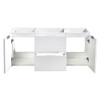 Fresca Valencia 48" Glossy White Wall Hung Double Sink Modern Bathroom Cabinet - FCB8348WH-D