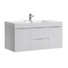 Fresca Valencia 48" Glossy White Wall Hung Modern Bathroom Vanity - FCB8348WH-I