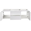 Fresca Valencia 60" Glossy White Wall Hung Double Sink Modern Bathroom Cabinet - FCB8360WH-D