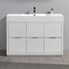 Fresca Valencia 48" Glossy White Free Standing Modern Bathroom Vanity - FCB8448WH-I