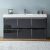 Fresca Valencia 60" Dark Slate Gray Free Standing Modern Bathroom Vanity - FCB8460GG-I