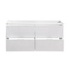 Fresca Valencia 60" Glossy White Free Standing Double Sink Modern Bathroom Cabinet - FCB8460WH-D