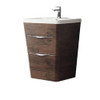 Fresca Milano 26" Rosewood Modern Bathroom Cabinet W/ Integrated Sink - FCB8525RW-I