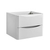 Fresca Tuscany 24" Glossy White Wall Hung Modern Bathroom Cabinet - FCB9024WH