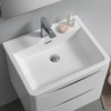 Fresca Tuscany 24" Glossy White Wall Hung Modern Bathroom Cabinet W/ Integrated Sink - FCB9024WH-I