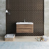 Fresca Tuscany 36" Rosewood Wall Hung Modern Bathroom Cabinet W/ Integrated Sink - FCB9036RW-I