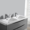 Fresca Tuscany 48" Glossy Gray Wall Hung Modern Bathroom Cabinet W/ Integrated Double Sink - FCB9048GRG-D-I