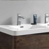 Fresca Tuscany 48" Rosewood Wall Hung Modern Bathroom Cabinet W/ Integrated Double Sink - FCB9048RW-D-I