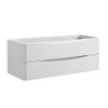 Fresca Tuscany 48" Glossy White Wall Hung Double Sink Modern Bathroom Cabinet - FCB9048WH-D