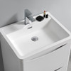 Fresca Tuscany 24" Glossy White Free Standing Modern Bathroom Cabinet W/ Integrated Sink - FCB9124WH-I