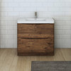 Fresca Tuscany 36" Rosewood Free Standing Modern Bathroom Cabinet W/ Integrated Sink - FCB9136RW-I