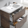 Fresca Tuscany 36" Rosewood Free Standing Modern Bathroom Cabinet W/ Integrated Sink - FCB9136RW-I