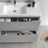 Fresca Tuscany 48" Glossy Gray Free Standing Modern Bathroom Cabinet W/ Integrated Sink - FCB9148GRG-I