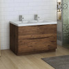 Fresca Tuscany 48" Rosewood Free Standing Modern Bathroom Cabinet W/ Integrated Double Sink - FCB9148RW-D-I