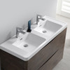Fresca Tuscany 48" Rosewood Free Standing Modern Bathroom Cabinet W/ Integrated Double Sink - FCB9148RW-D-I