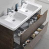 Fresca Tuscany 48" Rosewood Free Standing Modern Bathroom Cabinet W/ Integrated Double Sink - FCB9148RW-D-I