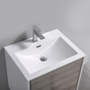 Fresca Catania 24" Glossy Ash Gray Wall Hung Modern Bathroom Cabinet W/ Integrated Sink - FCB9224HA-I