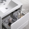 Fresca Catania 30" Glossy White Wall Hung Modern Bathroom Cabinet W/ Integrated Sink - FCB9230WH-I