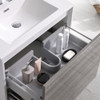 Fresca Catania 36" Glossy Ash Gray Wall Hung Modern Bathroom Cabinet W/ Integrated Sink - FCB9236HA-I