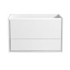 Fresca Catania 36" Glossy White Wall Hung Modern Bathroom Cabinet - FCB9236WH