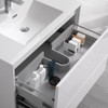 Fresca Catania 36" Glossy White Wall Hung Modern Bathroom Cabinet W/ Integrated Sink - FCB9236WH-I