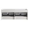 Fresca Catania 60" Glossy Ash Gray Wall Hung Double Sink Modern Bathroom Cabinet - FCB9260HA-D