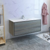 Fresca Catania 60" Ocean Gray Wall Hung Modern Bathroom Cabinet W/ Integrated Single Sink - FCB9260OG-S-I