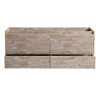 Fresca Catania 60" Rustic Natural Wood Wall Hung Double Sink Modern Bathroom Cabinet - FCB9260RNW-D