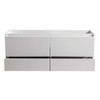 Fresca Catania 60" Glossy White Wall Hung Single Sink Modern Bathroom Cabinet - FCB9260WH-S