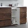 Fresca Lazzaro 60" Rosewood Free Standing Double Sink Modern Bathroom Cabinet W/ Integrated Sinks - FCB93-241224RW-D-I