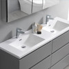 Fresca Lazzaro 60" Gray Free Standing Modern Bathroom Cabinet W/ Integrated Double Sink - FCB93-3030GR-D-I