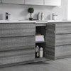 Fresca Lazzaro 84" Glossy Ash Gray Free Standing Double Sink Modern Bathroom Cabinet W/ Integrated Sinks - FCB93-361236HA-D-I