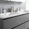 Fresca Lazzaro 72" Gray Free Standing Modern Bathroom Cabinet W/ Integrated Double Sink - FCB93-3636GR-D-I