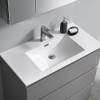 Fresca Lazzaro 36" Gray Free Standing Modern Bathroom Cabinet W/ Integrated Sink - FCB9336GR-I