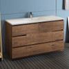 Fresca Lazzaro 60" Rosewood Free Standing Modern Bathroom Cabinet W/ Integrated Single Sink - FCB9360RW-S-I