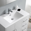 Fresca Imperia 36" Glossy White Free Standing Modern Bathroom Cabinet W/ Integrated Sink - Right Version - FCB9436WH-R-I