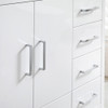 Fresca Imperia 36" Glossy White Free Standing Modern Bathroom Cabinet W/ Integrated Sink - Right Version - FCB9436WH-R-I