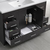 Fresca Imperia 48" Dark Gray Oak Free Standing Modern Bathroom Cabinet W/ Integrated Sink - FCB9448DGO-I