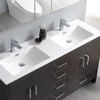 Fresca Imperia 60" Dark Gray Oak Free Standing Modern Bathroom Cabinet W/ Integrated Double Sink - FCB9460DGO-D-I