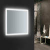 Fresca Angelo 30" Wide X 30" Tall Bathroom Mirror W/ Halo Style Led Lighting And Defogger - FMR013030