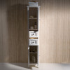 Fresca Oxford Antique White Tall Bathroom Linen Cabinet - FST2060AW