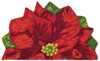 Liora Manne Natura 2015/24 Poinsettia Red Machine Made Half Circle 18"x30" 1/2