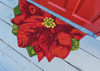 Liora Manne Natura 2015/24 Poinsettia Red Machine Made Half Circle 18"x30" 1/2