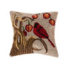 Liora Manne Frontporch 4394/12 Bird Neutral Hand Tufted Square 18"