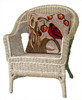Liora Manne Frontporch 4394/12 Bird Neutral Hand Tufted Square 18"