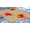 Liora Manne Frontporch 1404/12 Crabs Natural Hand Tufted Area Rugs