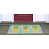 Liora Manne Frontporch 1573/04 Home Sweet Home Aqua Hand Tufted Area Rugs